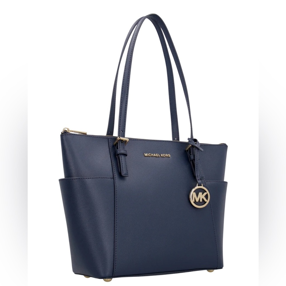 Michael Kors Navy Blue Tote Shoulder Bag - Picture 4 of 5